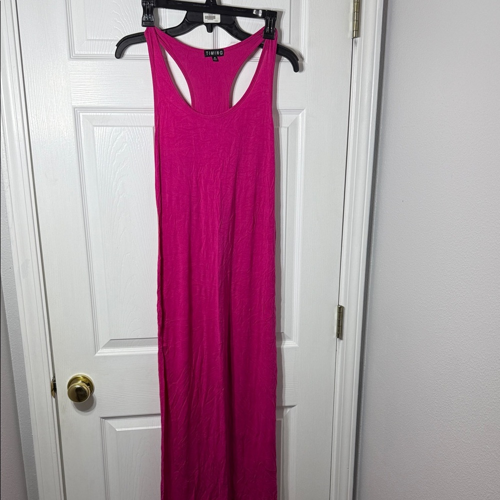 Timing Fuchsia Asymmetrical Dress